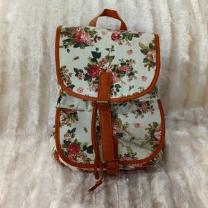 Floral Canvas Backpack